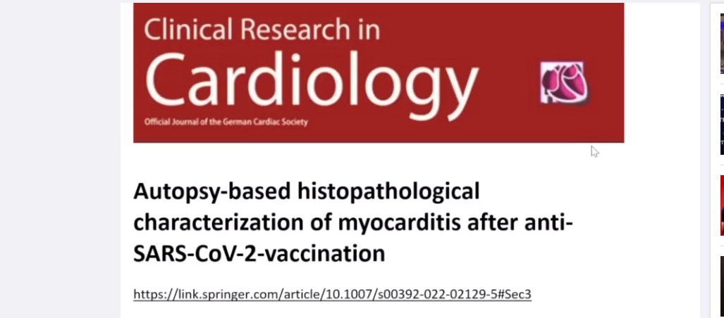 Confirmed Epi/Myo Carditis Following Sars Cov 2 Vaccination – German Peer-Reviewed Study