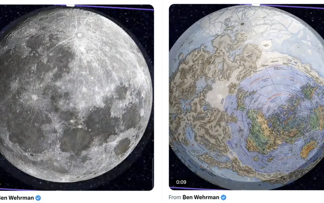 Does the Moon Reflect the Surface of the Earth in a Flat Earth Map Format?