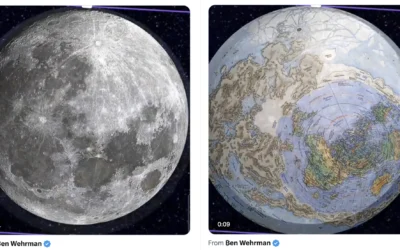 Does the Moon Reflect the Surface of the Earth in a Flat Earth Map Format?